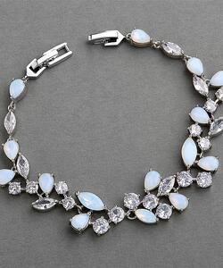 CZ and opal bracelet