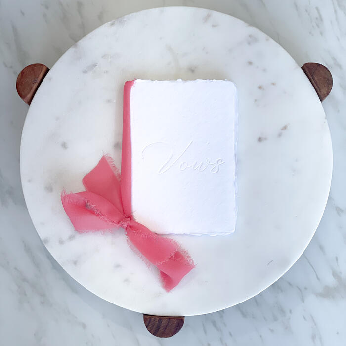 Hand made Vows book