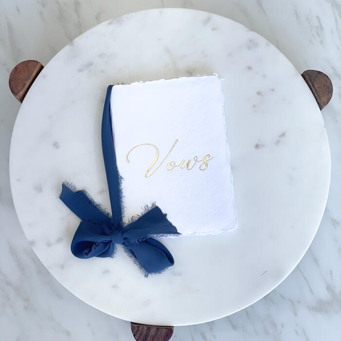 Hand made Vows book