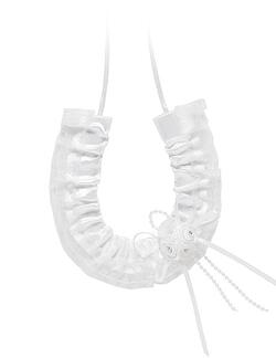 Organza floral horseshoe