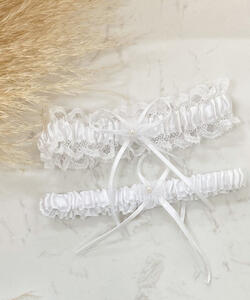 White satin double set