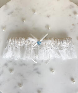 Blue heart garter