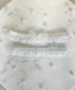 Gathered tulle garter