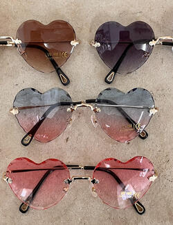 Cut glass Sunglasses- Blue Pink