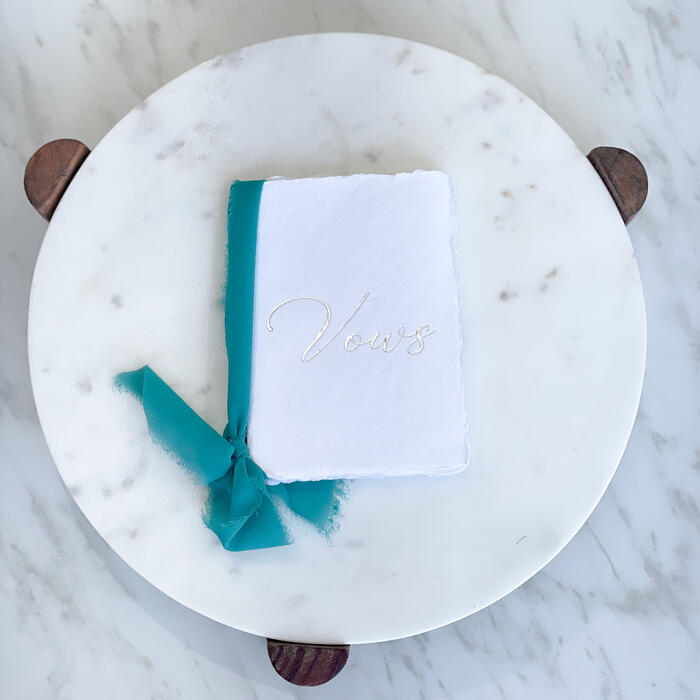 Hand made Vows book