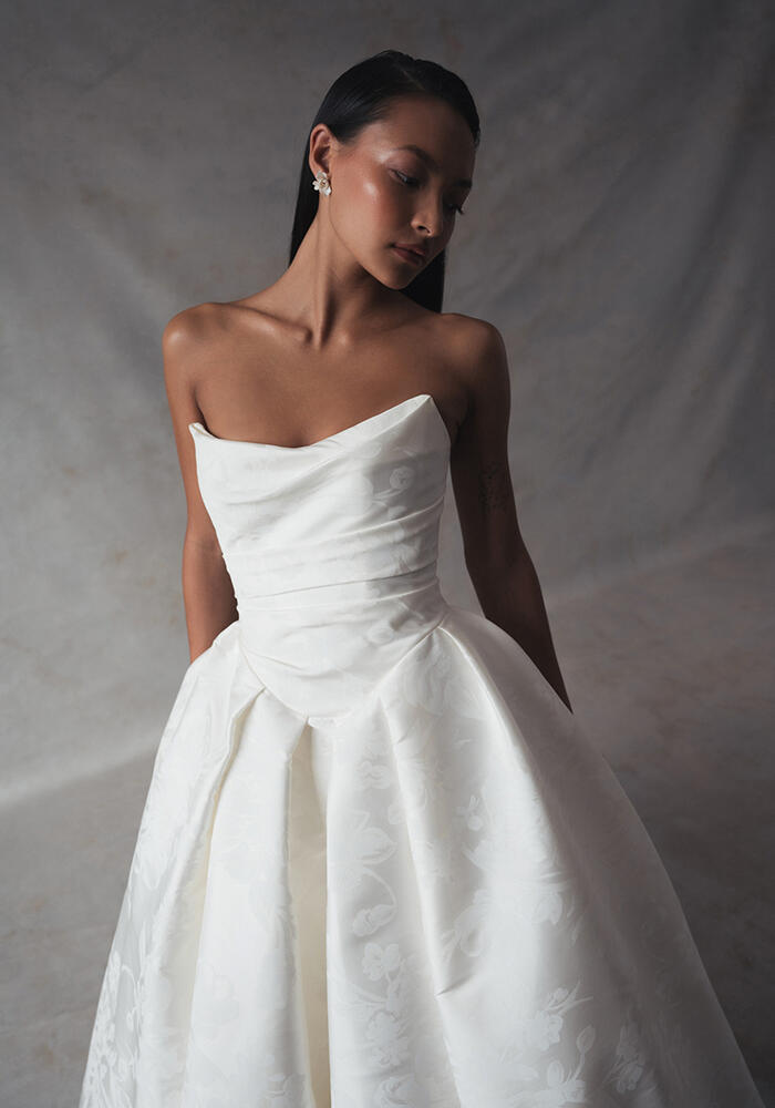 Jenny Yoo Tristan Print Wedding Dress