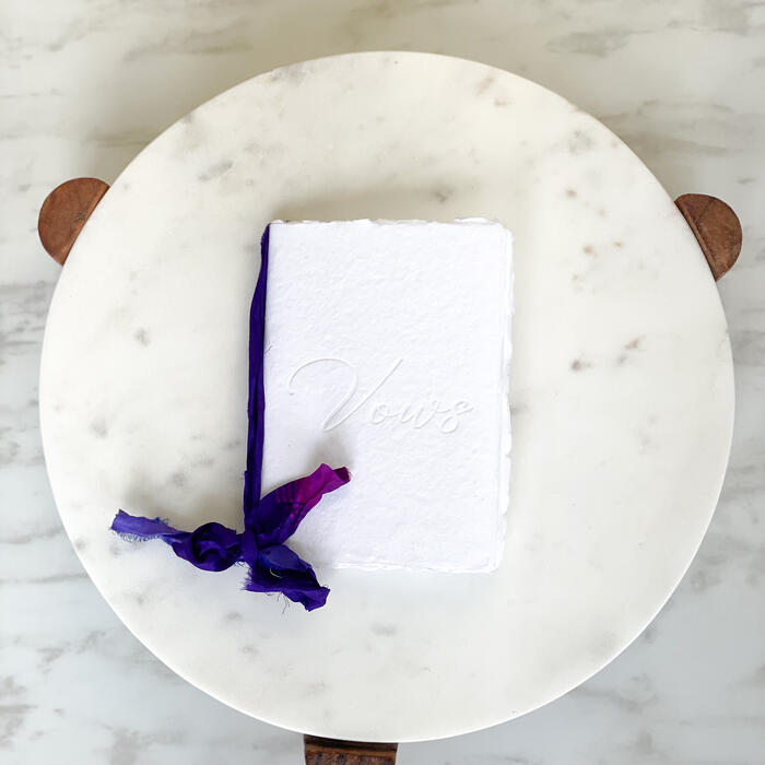 Hand made Vows book