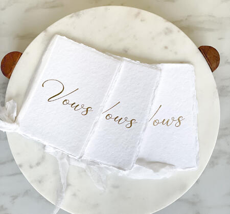 Vows Book-Gold