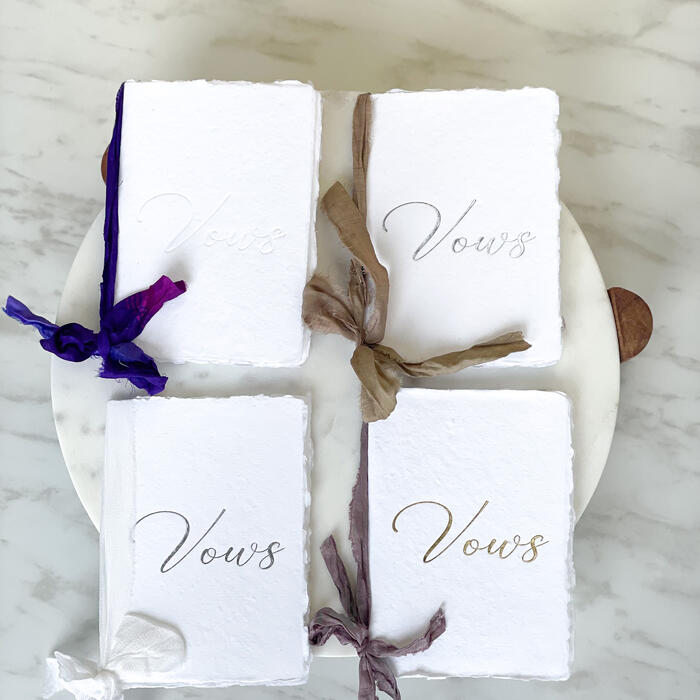 Hand made Vows book