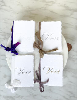 Hand made Vows book