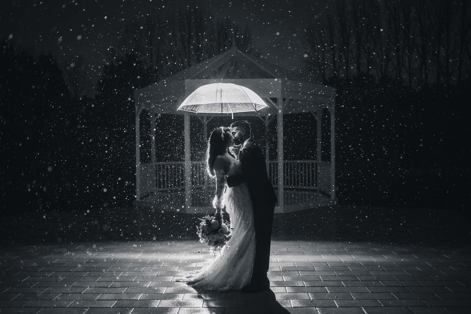 Romantic Rainy Day Wedding at Abel Estate