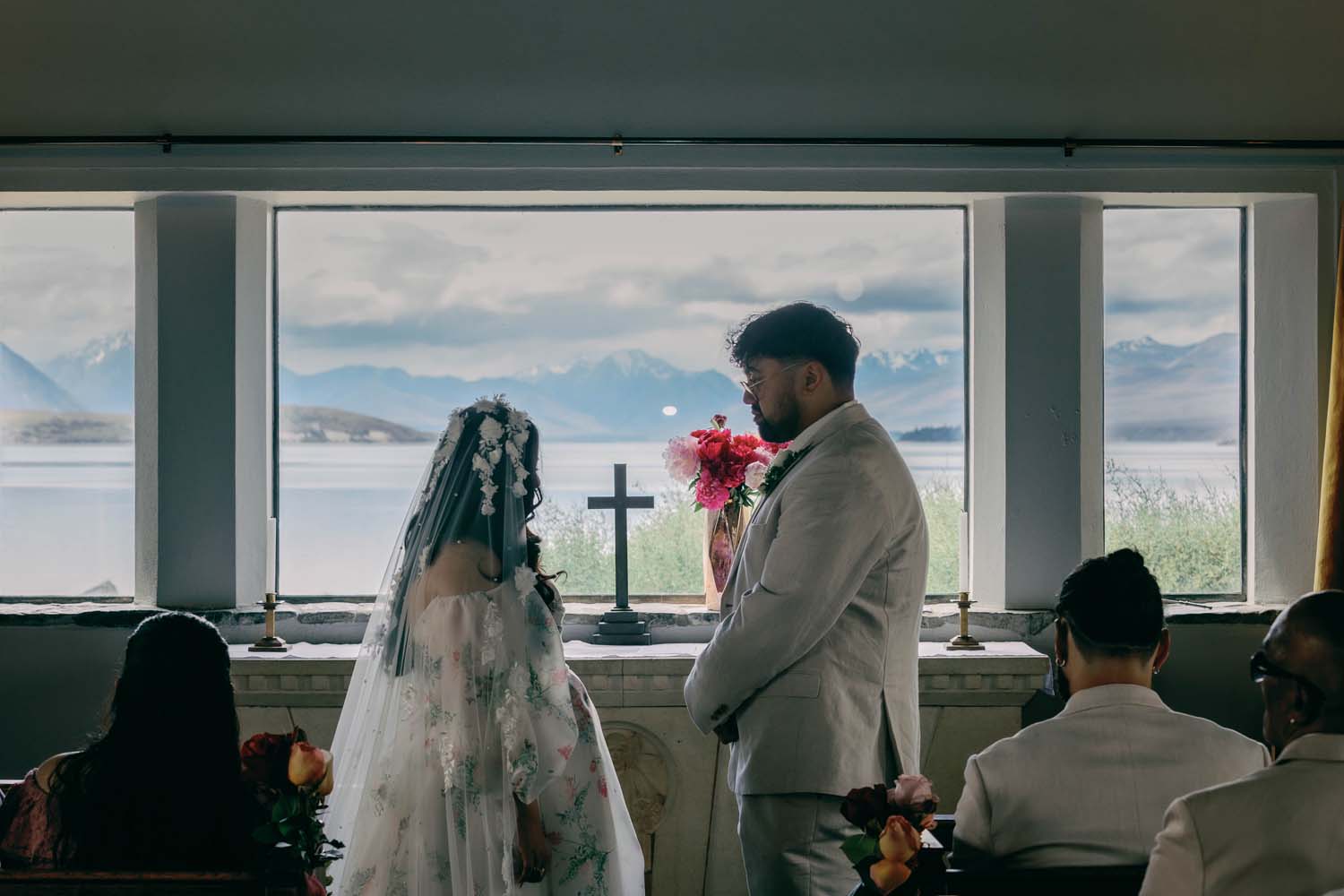 Breathtaking Church wedding at Lake Tekapo