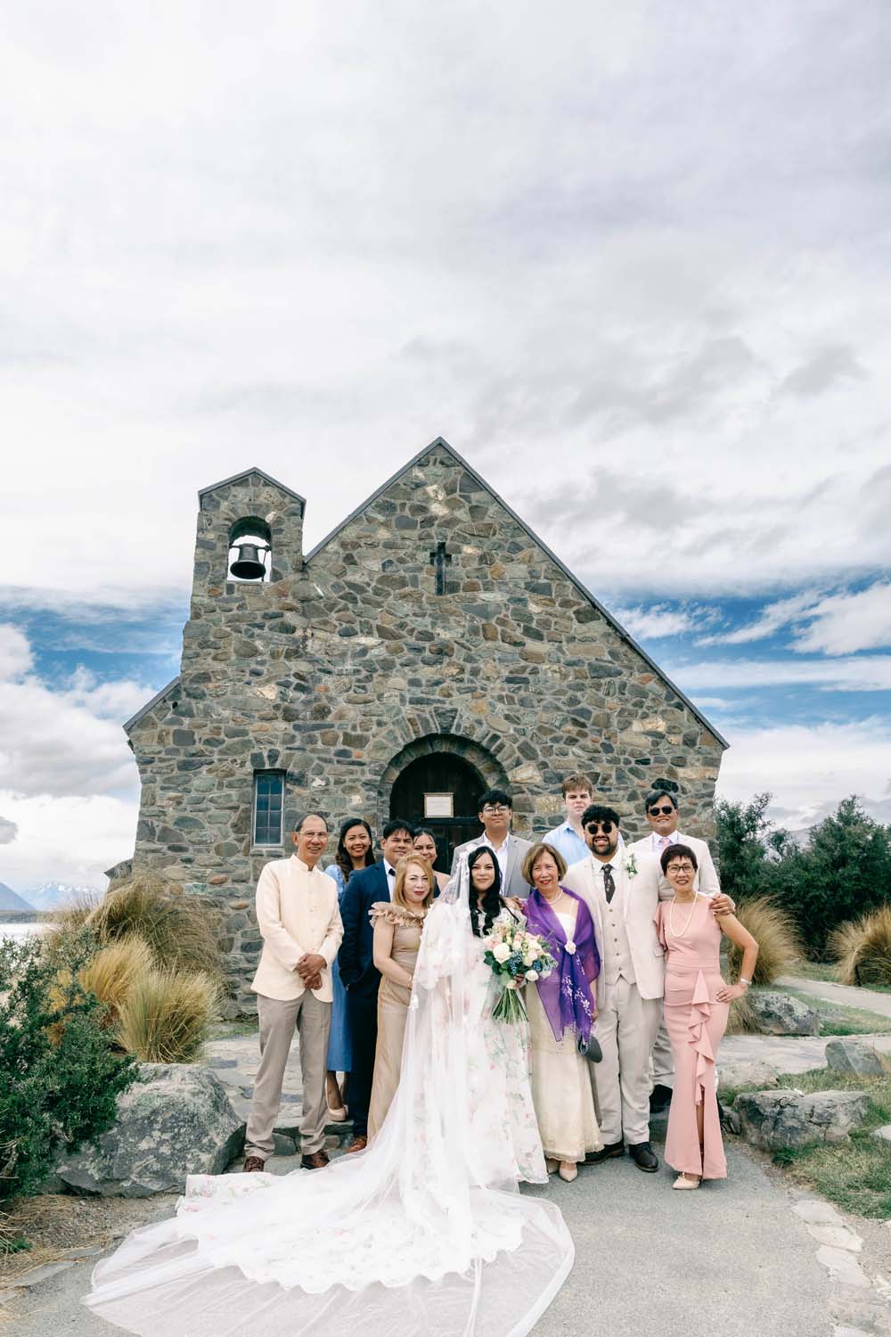 Breathtaking Church wedding at Lake Tekapo