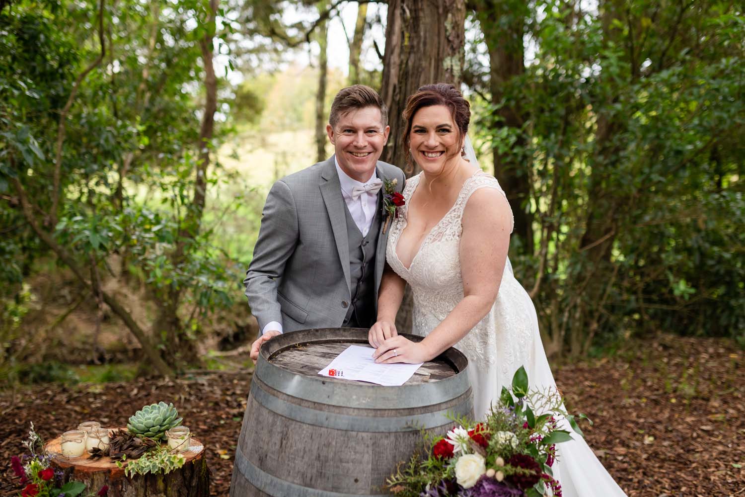 Vibrant Forest Wedding at Kumeu Valley Estate