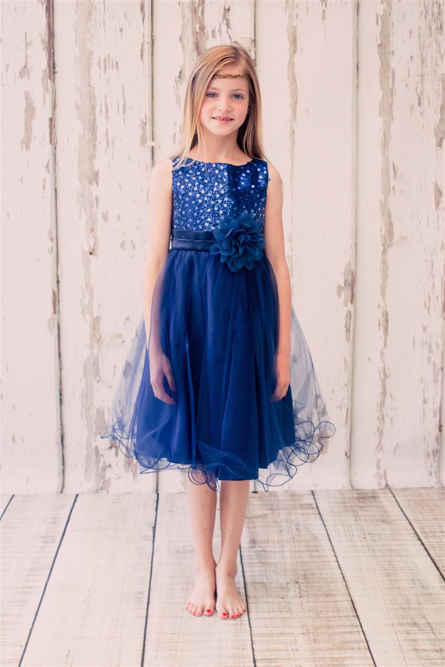 girls blue sparkly dress