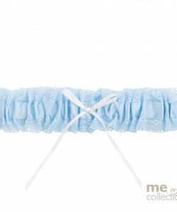 Lace edged satin garter