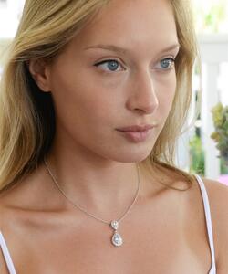 CZ teardrop pendant