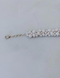 Hand beaded pearls