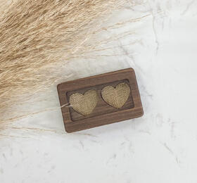RB107 Double heart Ring Box