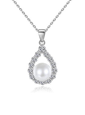 CZ pearl necklace
