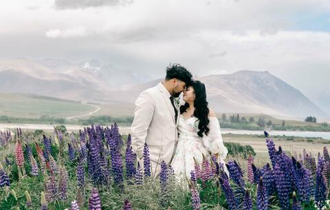Breathtaking Church wedding at Lake Tekapo