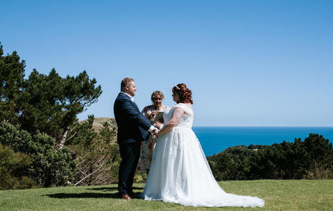 Intimate Beach Wedding at Muriwai