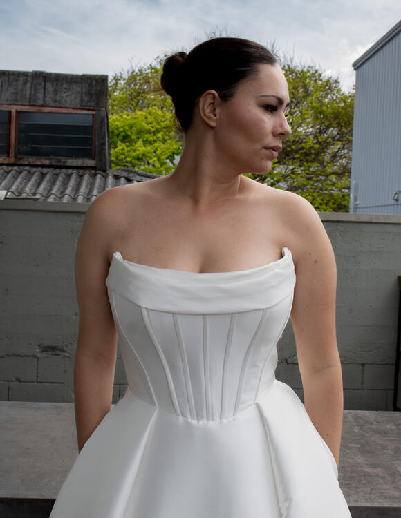 Custom Forget Me Knot - New Zealand designed gowns