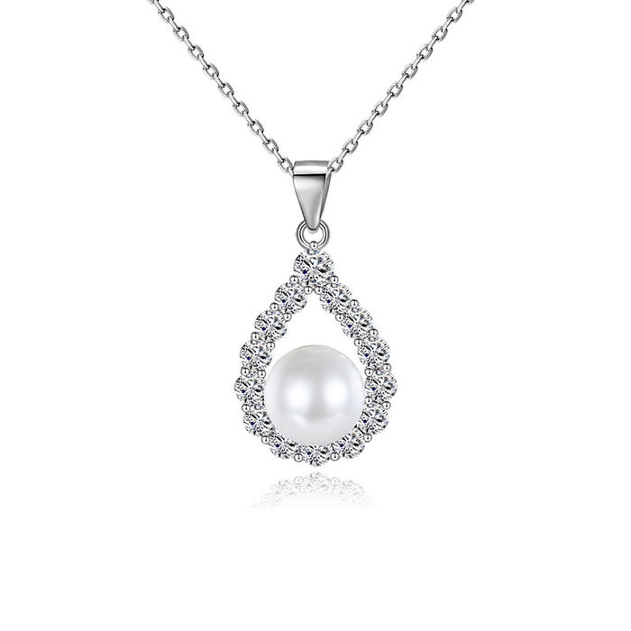 CZ pearl necklace