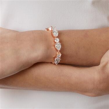 CZ pears and rounds Bracelet 