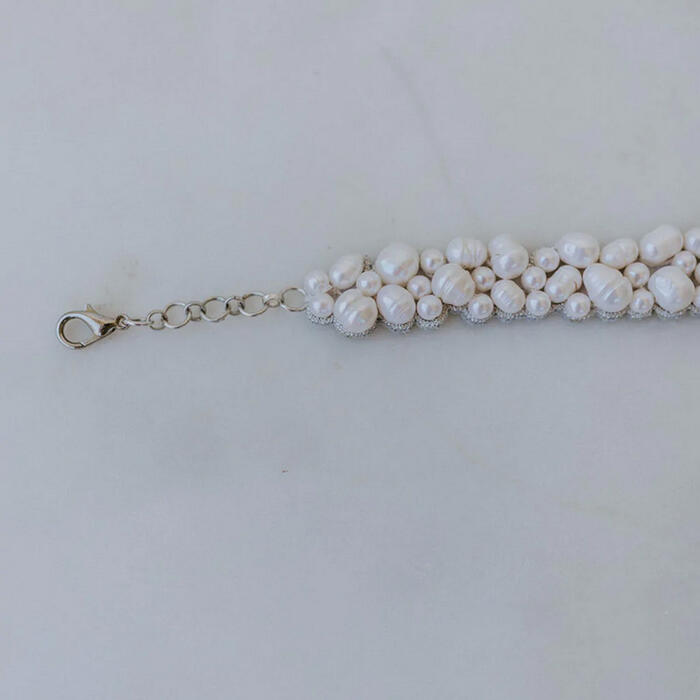 Hand beaded pearls