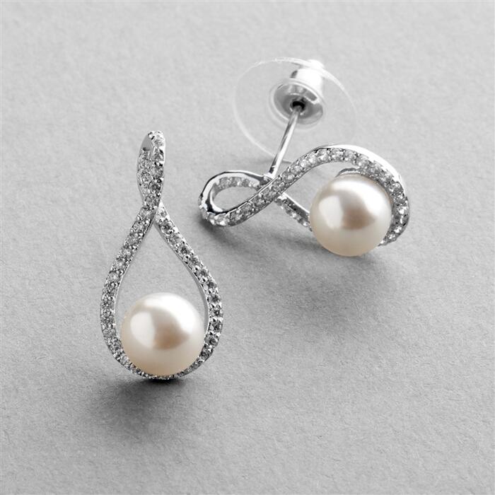 Eternity symbol combined with a bold pearl