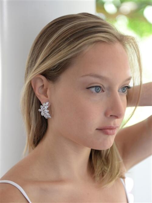 Shimmering CZ Marquis Clusters
