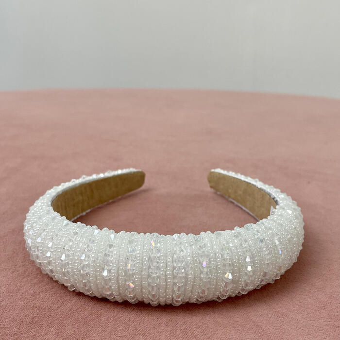 Crystal & pearl band