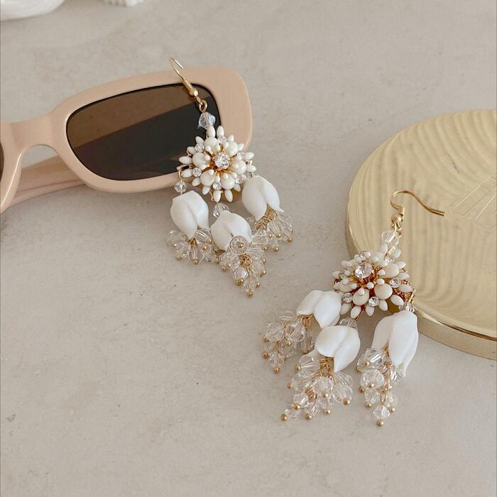 Enamel & porcelain earrings