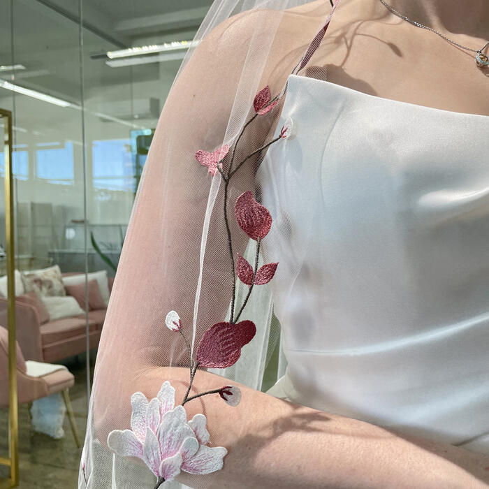 Floral veil