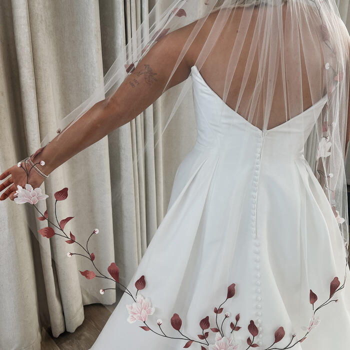 Floral veil