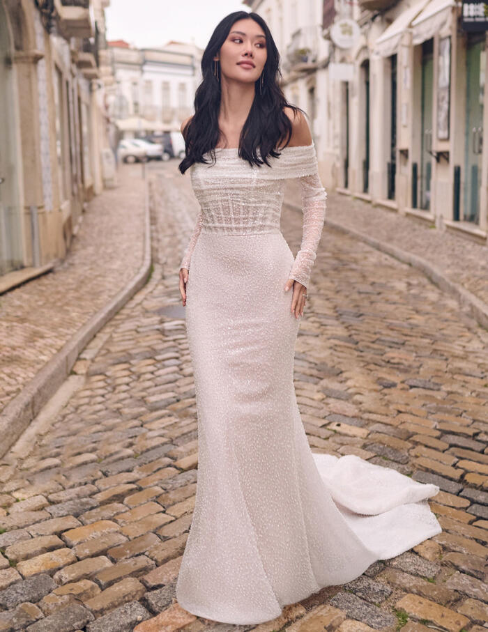 Maggie sottero off the shoulder discount